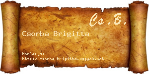 Csorba Brigitta névjegykártya