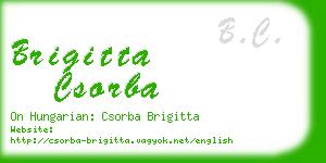brigitta csorba business card